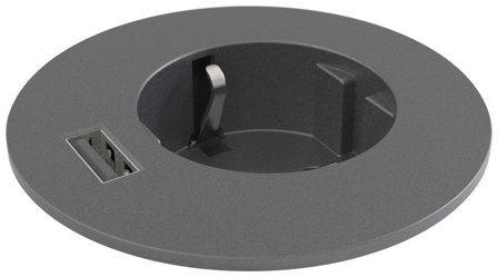 Kondator Powerdot Midi PM61 Bordsuttag Schuko + USB/A Svart, Strömbrytare & vägguttag