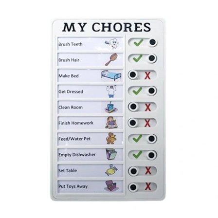 Flerbruks vegghengt sjekkliste Avtakbare daglige oppgaver Planleggingstavle for hjemmesoverom Familie