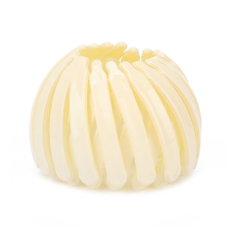 Hårklips i fugleredeform - Udvidbar Bun Ponytail Holder Hårklov Klemme Tilbehør Beige