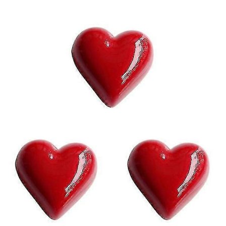 30 kpl Suloisia 3D-sydämenmuotoisia magneettitarroja, hartsimagneetteja jääkaappiin, liitutaulutarroja, lasten leluja (punainen)