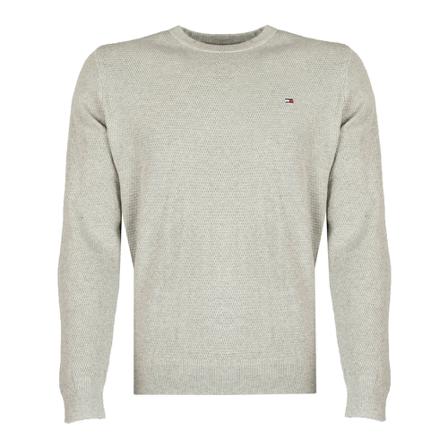 Tommy Hilfiger C-Neck Trui , Grijs , Heren , Maat: S