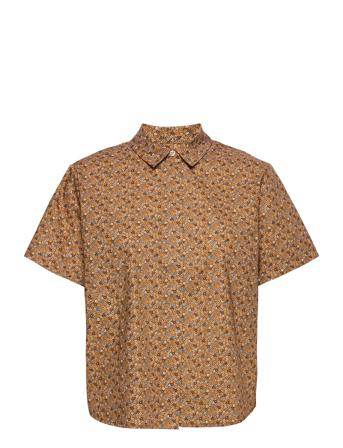 Mina Shirt Ss Aop 11332 Brown Samsøe Samsøe