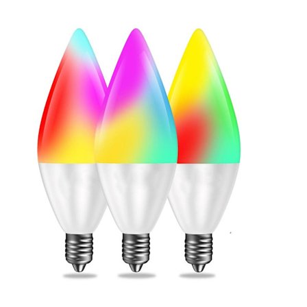 3-pack Smart Ljuskällor, Ljusformade Smart LED-lampor Di, Fjärrkontroll, E12 Sockel 3.5W Lampor, 6500K