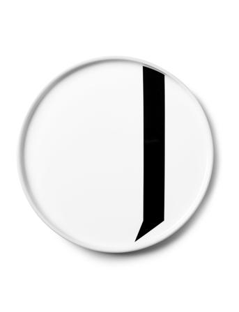 Porcelain Plate A-Z White Design Letters