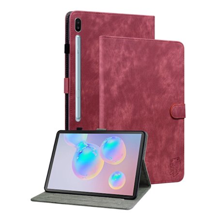 Samsung Galaxy Tab S6 SM-T860/T865 Flip Leather Case med Tiger Mönster, utan Penna