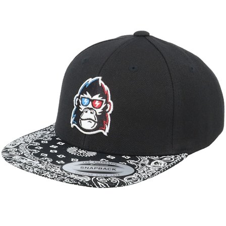 Kinder Kiddo Cap - Schwarz snapback Cap - Kinder 3D Gorilla Black/Paisley Snapback @ Hatstore