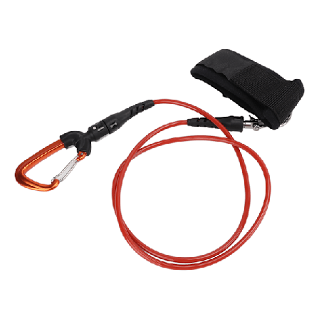 Fridykning Lanyard Leash Dykkesikkerhedstov med armbånd Karabinhage til undervandsport Orange
