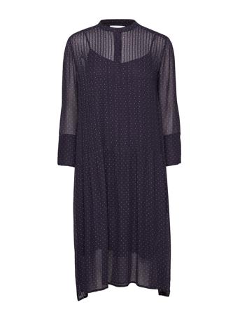 Elm Shirt Dress Aop 9695 Knelang Kjole Lilla Samsøe Samsøe*Betinget Tilbud