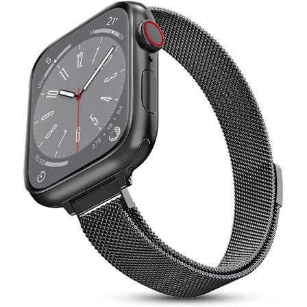 Milanese öglerem för Apple Watch Band 40 mm 44 mm 41 mm 45 mm 38 mm 42 mm 49 mm 45 mm smalt armband Iwatch Series 3 4 6 Se 7 8 Ultra