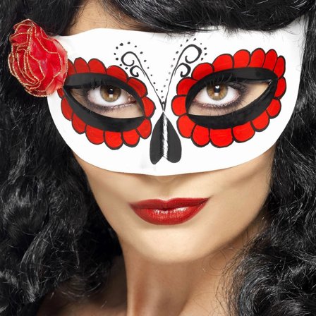 Day of the Dead Silmänaamio Ruusulla