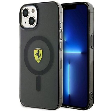 Ferrari FEHMP14SURKK iPhone 14 6,1" svart/svart hårt fodral Genomskinlig Magsafe