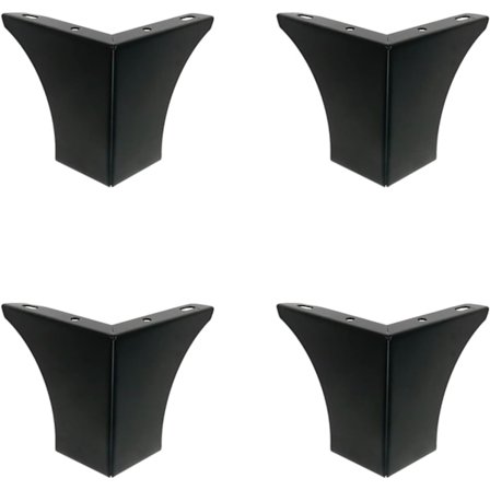 DIY Köksmöbelben 100mm Kaffebord Skåp Säng Soffa Ben Stark Metall Skrivbordsstol Ben Svart Tyst Halksäker Set om 4