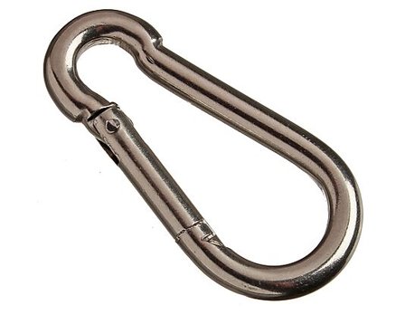 PN-BESLAG KARABINKROK RUSTFRITT 5X50MM 2STK