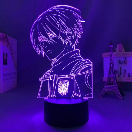 Hyökkäys Titaniaa vastaan Armin Arlert -lamppu Anime Light 3D LED-yövalo 16 väriä vaihtuva pöytälamppu kodin sisustukseen koristeelliseksi 