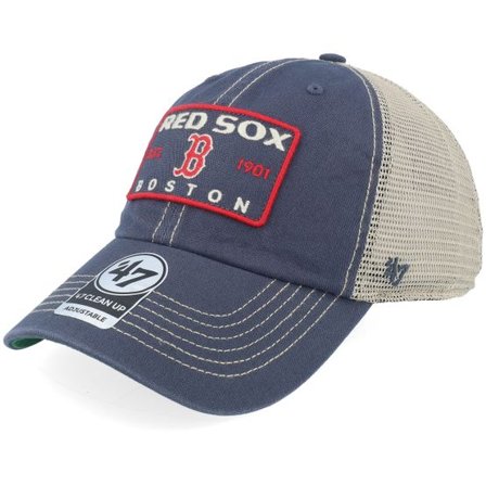 47 Brand - MLB Blå trucker Keps - Boston Red Sox Wabash Clean Up Vintage Navy Trucker @ Hatstore
