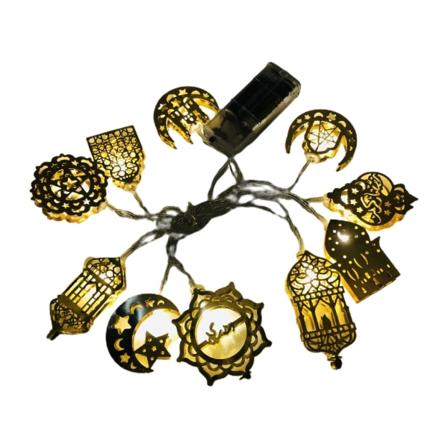Eid LED String Lights Ramadan Dekorative Lamper Batteri Strøm Ramadan Dekorationer