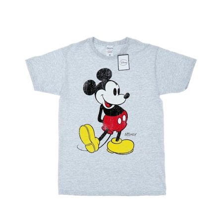 Disney Herr Mickey Mouse Classic Kick T-shirt L Heather Grey