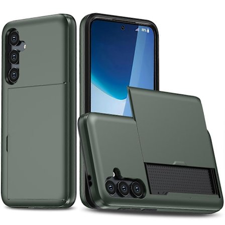 Kompatibelt med Samsung Galaxy A16 5G/4G Skal med Korthållare TPU+PC Telefon Baksida