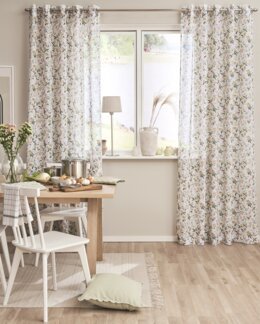 Rengasverho kukallinen Saga 2/pak Keltainen