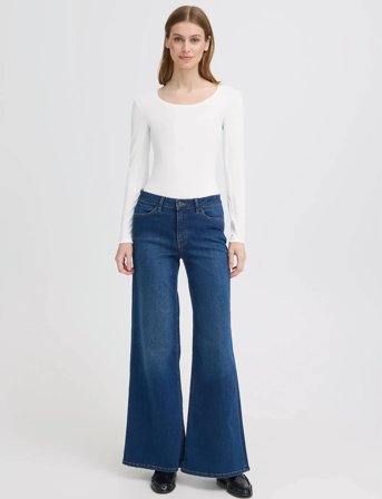 ICHI Ihzola Plain Ls - White - XS