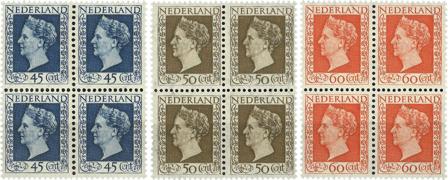 Holland 1947-1948 - NVPH 487-489 - 4-Miniark - Postfrisk