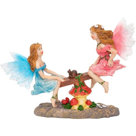 Pelle & Sol Feer På Gungbräda Dekorationer - Utomhus Trädgård Feer Dekoration Hem Present Tillbehör