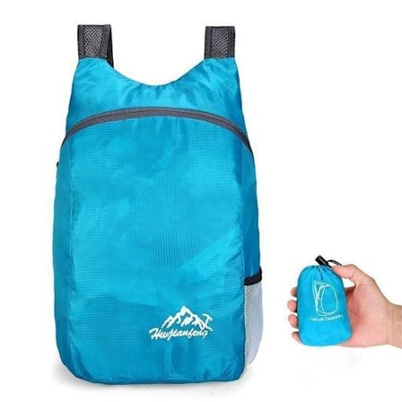 Ultralet sammenfoldelig rygsæk, lille vandrerygsæk, slidstærk letvægts pakbar rygsæk til mænd og kvinder, til udendørs sport rejser blue/NT/