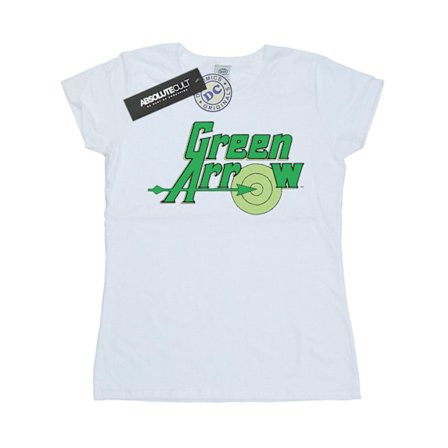 Green Arrow Dam/Kvinnor Logotyp Bomull T-shirt XXL Vit