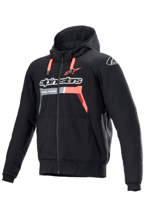 Felpa Moto Alpinestars Chrome Ignition Nero/Rosso L