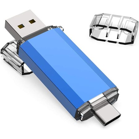 Type C 128GB USB 3.0 Clef USB 128GB 2 i 1 Clef Memory Stick OTG Flash Drive 128 Giga 3.1 U Disk Keychain Høyhastighets Vanntett Dual Kompatibel med