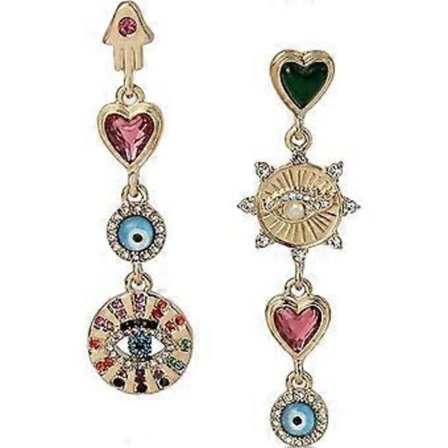 Dam Evil Eye Linjära Örhängen