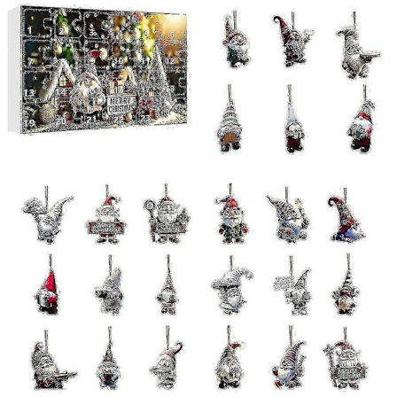 Jouluinen yllätyslaatikko rakkaus kääpiö akryylikoristeet Joulun odotus yllätyslaatikko (Fww)