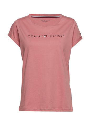 Rn Tee Ss Logo T-shirt Top Lyserød Tommy Hilfiger