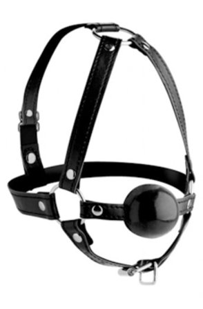Strict Head Harness With Ball Gag - Woome.pl