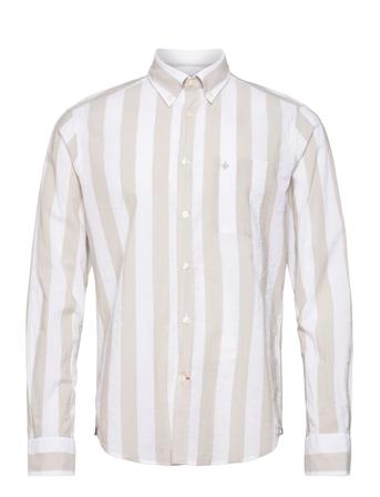 Block Stripe Bd Shirt Beige Morris