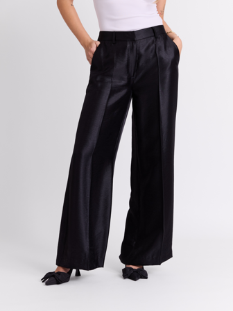 MATCH - Uma bukse - Donna - Str. 36 - Dame - Bukser & Jeans - Svart - 67% Viskose, 19% Polyamid, 14%Polyester