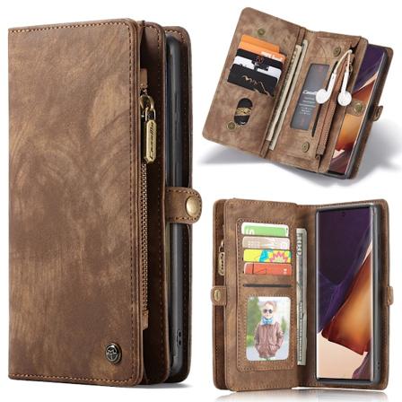 Läderfodral med dragkedja för iPhone 11 - Brun brown