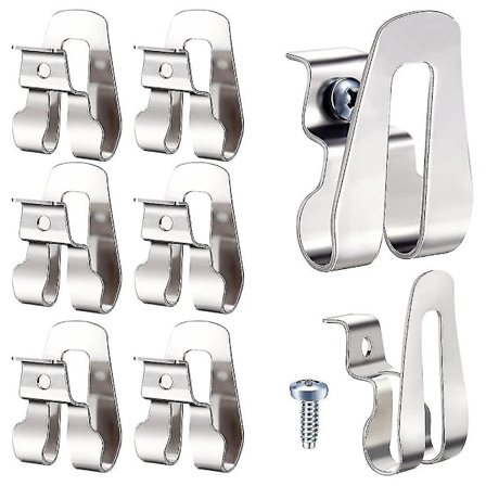 8 stk. udskiftningsbælteklips kroge hårdt jern driver bælteklips boremaskine klips krog værktøj med skruer dele