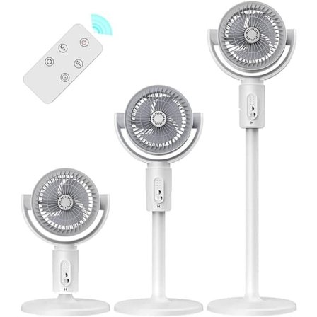 Golvfläkt / Bordsfläkt med Fjärrkontroll – Justerbar Timer och Vindläge