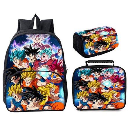 Dragon Ball Student Skolväska Tredelad Set 16 Inch Style 7