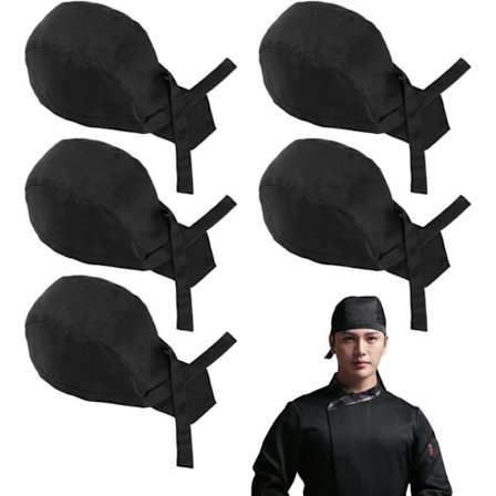 (Sort) Køkkenhætter - Ikke specificeret - Pakke med 5 - Justerbar - Polyester - Sort