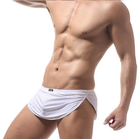 Herre Doble Lag Truser Lav Midje Pustende Elastisk Hudvennlig Herreundertøy