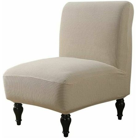 1-sits stolsöverdrag utan armstöd, stretch fåtöljöverdrag, stretch stolsöverdrag utan armstöd, beige