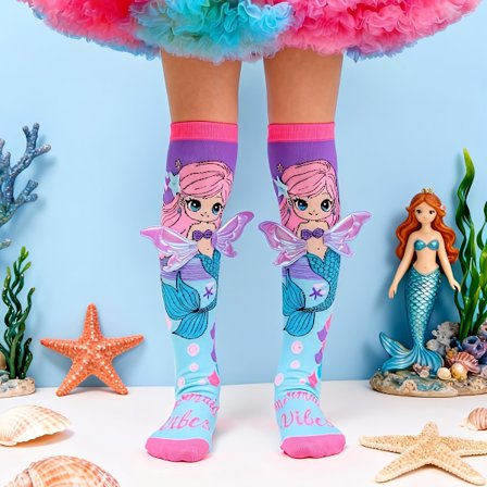 Kvinder Over Knæ Strømper Havfrue Mønster Lange Strømper Mode Cosplay Strømper