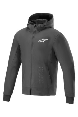 Sweat à Capuche Moto Alpinestars Radium Tech Noir/Blanc S