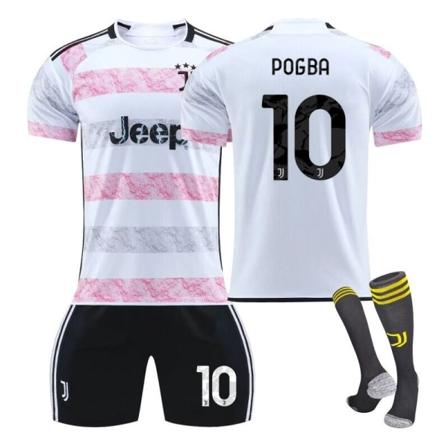 23-24 Vuxna Barn Pojkar Fotbollssatser Fotbollsträningsdräkt Sportkläder 3-delat set 2324 juventus away#10 28