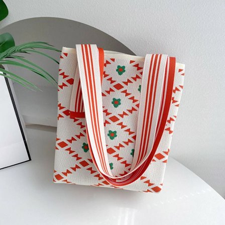 ticked handbag Knot rannelaukku ORANSSI - korkea laatu