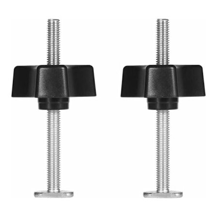 T-spor T-skinne Klemme Metall T-spor Festeverktøy Hurtigklemme for Trebearbeiding (kun 2 stk T-skrue + 2 stk knottmutter)