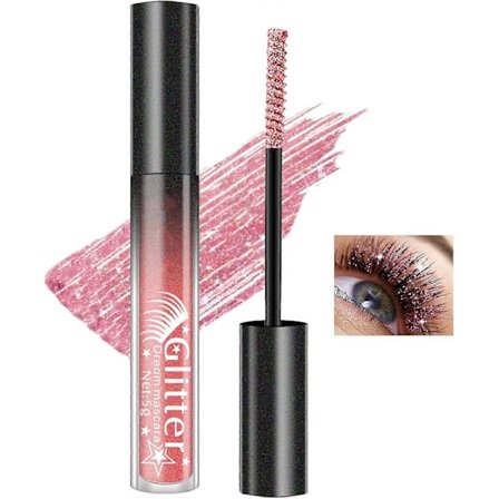 Glitter Mascara, Farverig Vandfast Mascara, Multi-brug Sparkle Diamant Shimmer Mascara, Voluminøs Forlængende Vippe Mascara