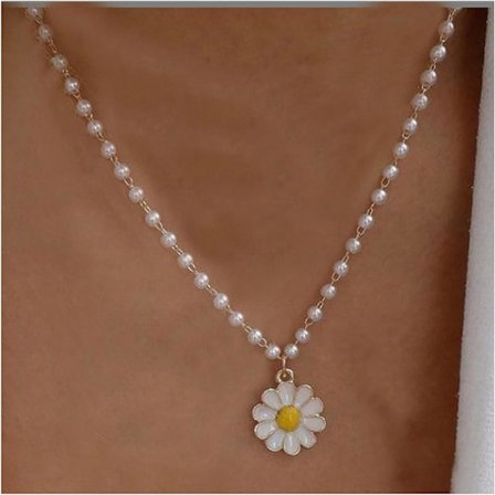 Boho pärlhalsband choker vit pärlhalsband guld pärlhalsband